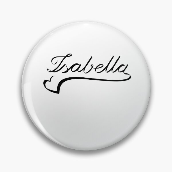 Item preview, ISABELLA NAME HEART LINE ART | Baby love unique proposal designed and sold by yourtravelguide.