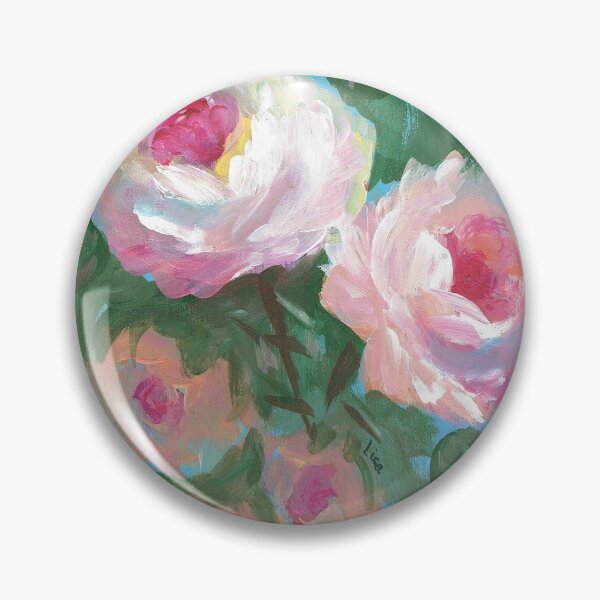 Item preview, Two Bright Pink Roses designed and sold by Smalltownart.