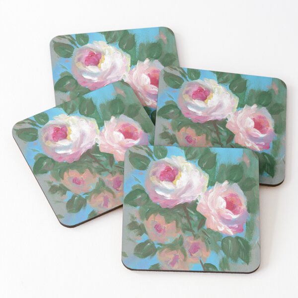 Item preview, Two Bright Pink Roses designed and sold by Smalltownart.
