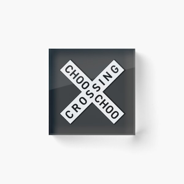 Item preview, Choo-choo Railroad Crossing Sign for Train Enthusiasts designed and sold by ClickForMore.