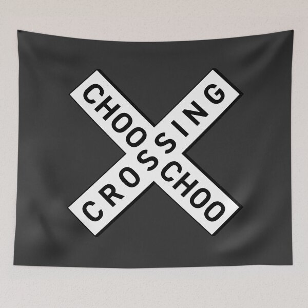 Item preview, Choo-choo Railroad Crossing Sign for Train Enthusiasts designed and sold by ClickForMore.