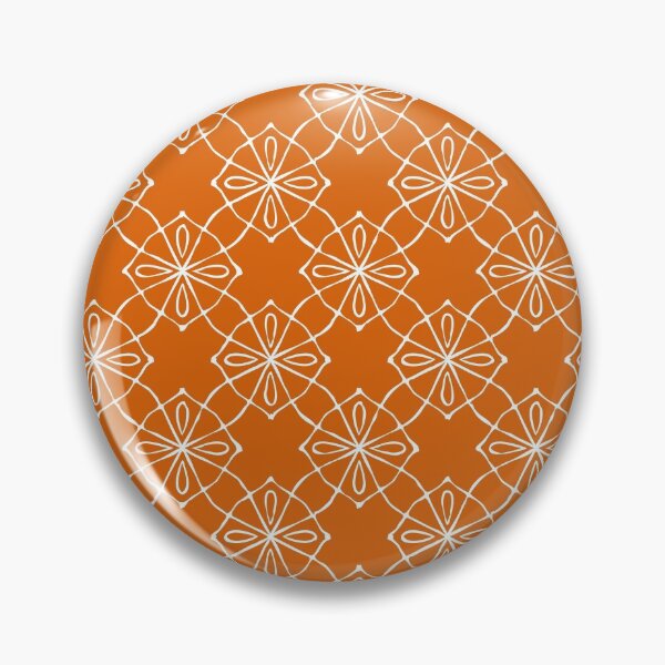 Item preview,   Geometric Pattern Linked Orange White designed and sold by Antava.