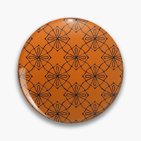 Item preview,  Geometric Pattern Linked Orange Black designed and sold by Antava.