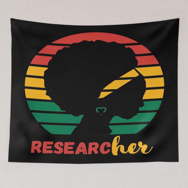 Item preview, RESEARCher FEMALE SCIENTIST SILHOUTTE BLACK HISTORY MEDICAL LABORATORY SCIENTIST  designed and sold by Hippiesole.