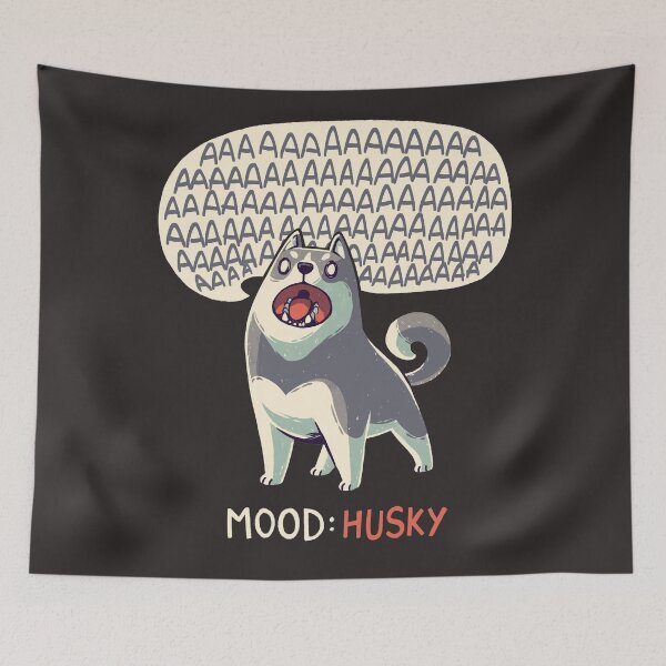Item preview, Mood: Husky // Funny Dog, Howling, Siberian designed and sold by Geekydog.