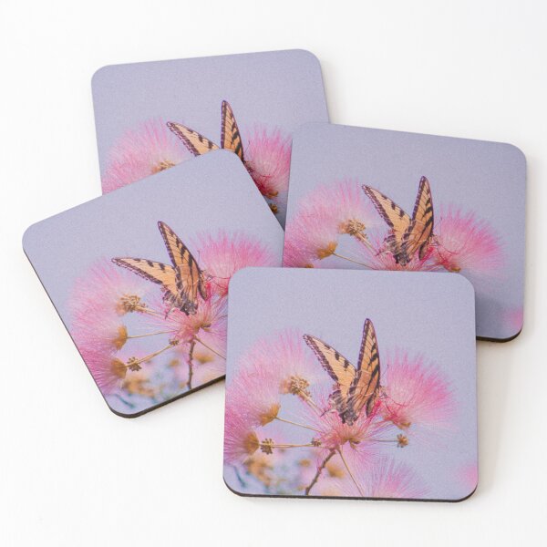Item preview, Yellow Butterfly Mimosa Tree Retro Photo designed and sold by graemariedesign.