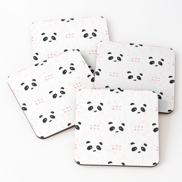 Item preview, Panda seamless pattern on white and pink background. designed and sold by Kizuneko.