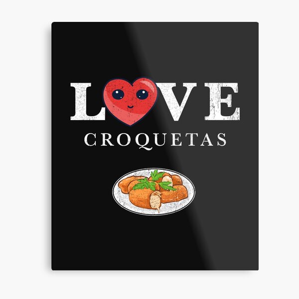 Estampado Cuban Croquetas Lovers Lámina metálica