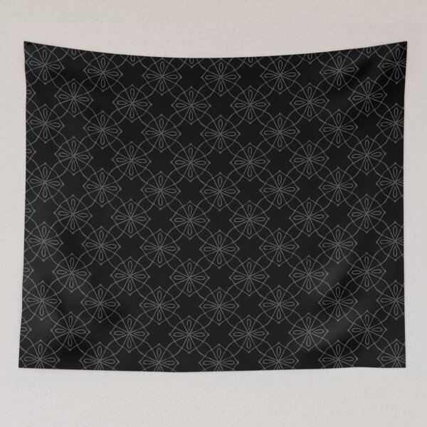 Item preview,  Geometric Pattern Linked  Black Grey designed and sold by Antava.