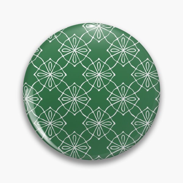 Item preview,  Geometric Pattern Linked Green White designed and sold by Antava.