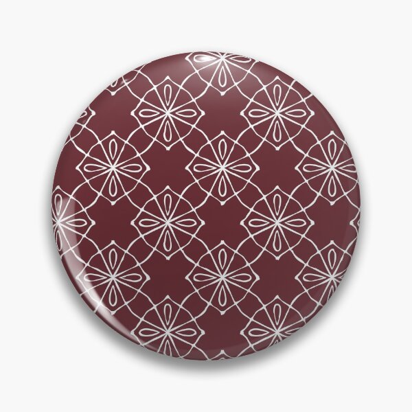 Item preview,  Geometric Pattern  Linked Burgundy White designed and sold by Antava.