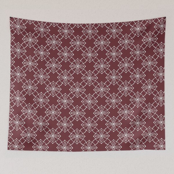 Item preview,  Geometric Pattern  Linked Burgundy White designed and sold by Antava.