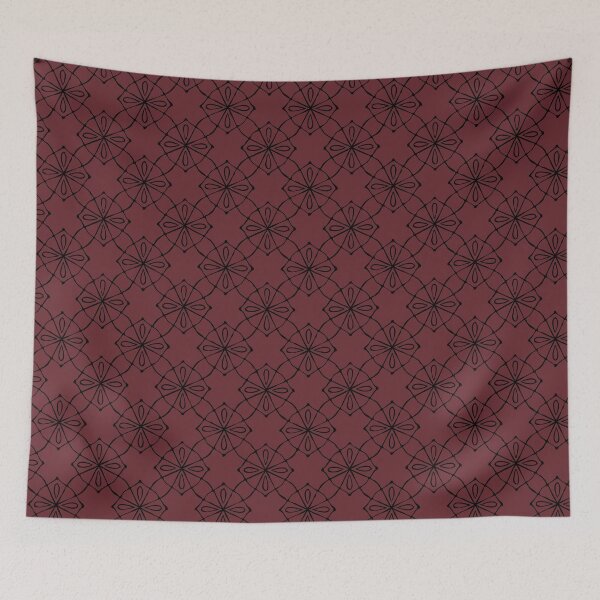 Item preview,  Geometric Pattern Linked Burgundy Black designed and sold by Antava.