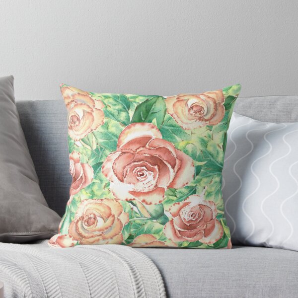 Item preview, Floral peach roses pattern designed and sold by magicbyrc.