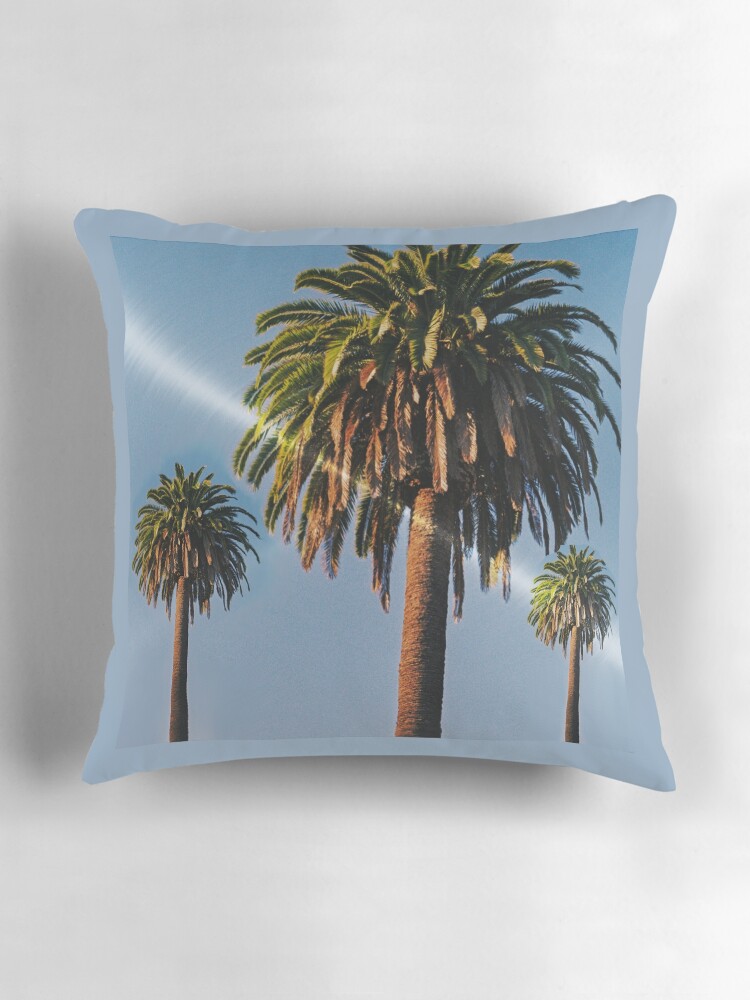 Thumbnail 3 of 4, Pillow, Palm Trees With A Flash Of Sunlight. designed and sold by BDMcT.