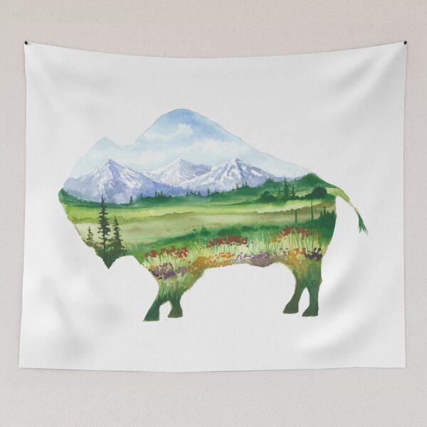 Item preview, Bison Silhouette designed and sold by sarahvogelart.