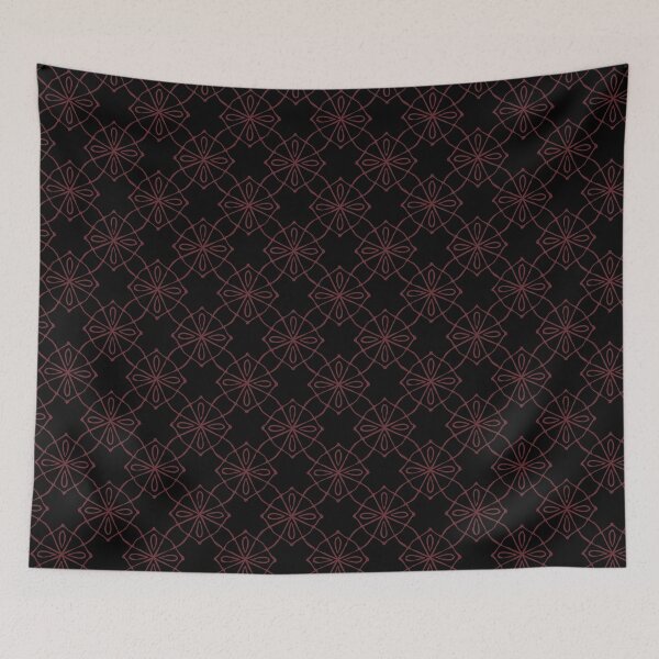 Item preview,  Geometric Pattern Linked  Black Burgundy designed and sold by Antava.