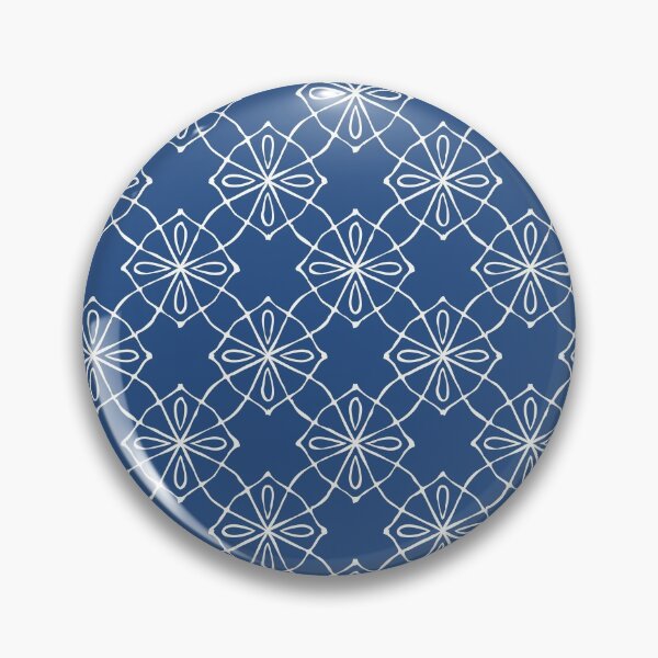 Item preview,  Geometric Pattern Linked Blue White designed and sold by Antava.