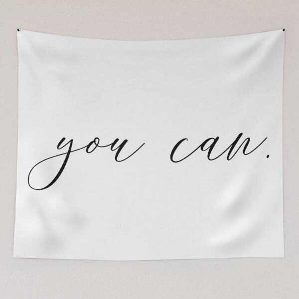 Item preview, Motivational Quotes You Can - Minimalistic Text Black and White designed and sold by Schka.