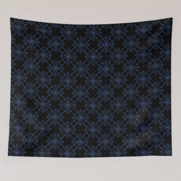 Item preview,  Geometric Pattern Linked  Black Blue designed and sold by Antava.