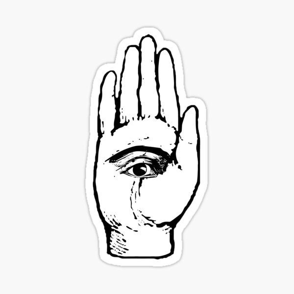 Handhead Logo White Sticker