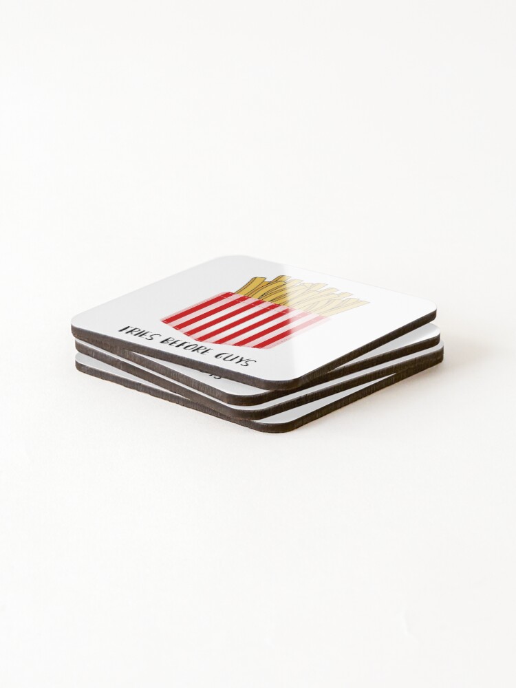 Thumbnail 4 of 5, Coasters (Set of 4), Fries Before Guys designed and sold by RiseandShineTee.