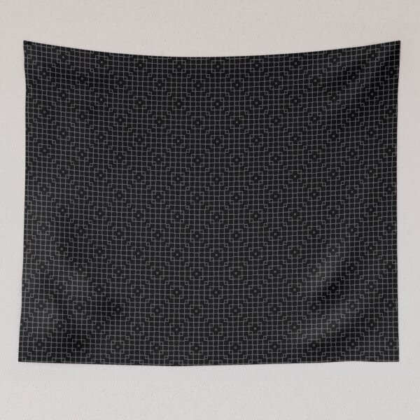 Item preview,  Geometric Pattern Mesh Black Grey designed and sold by Antava.