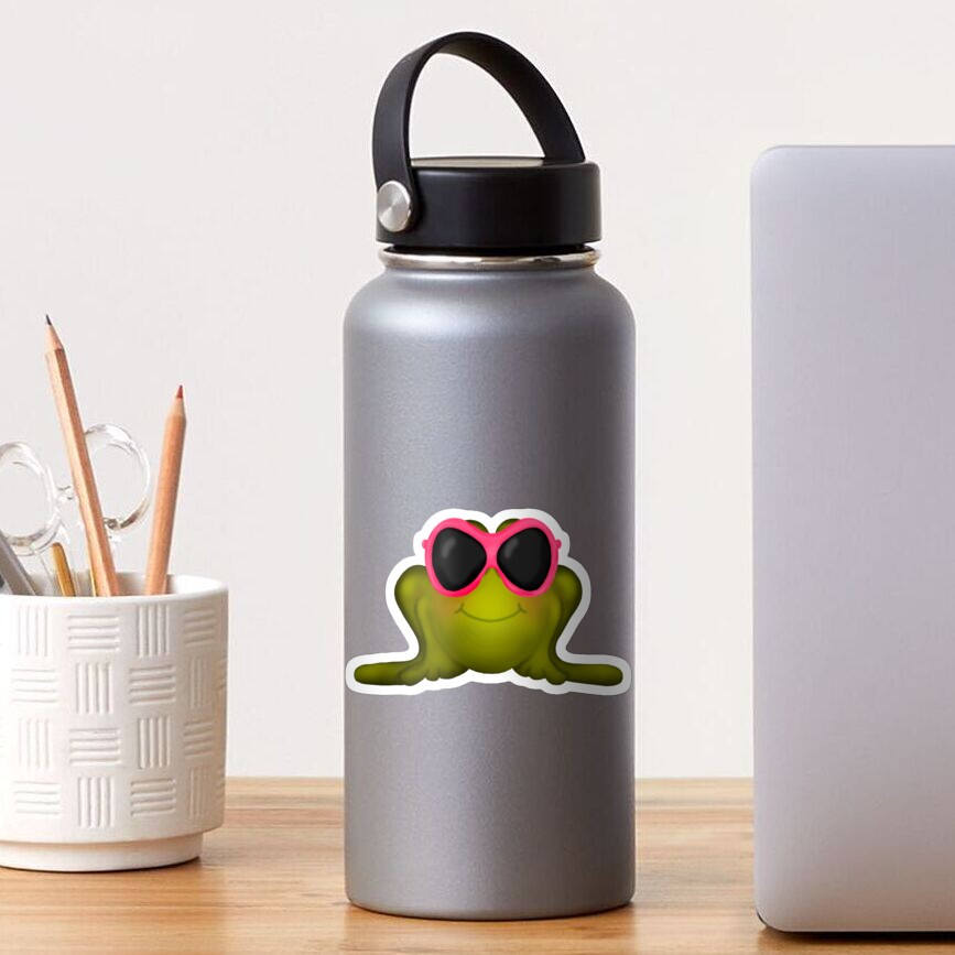 Frog With Pink Sunglasses Sticker