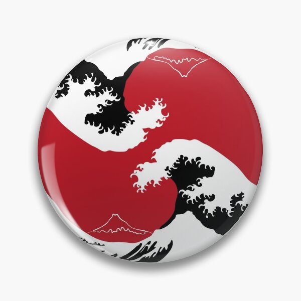 Item preview, Wave hokusai ying yang mount fuji designed and sold by LardDadaique.