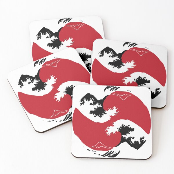 Item preview, Wave hokusai ying yang mount fuji designed and sold by LardDadaique.