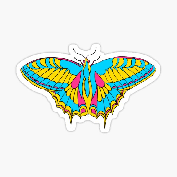 Pansexual Anatomical Butterfly Sticker For Sale By Detremental Redbubble 