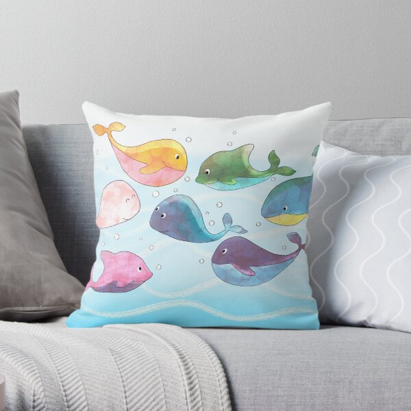 Walfische im Meer Dekokissen