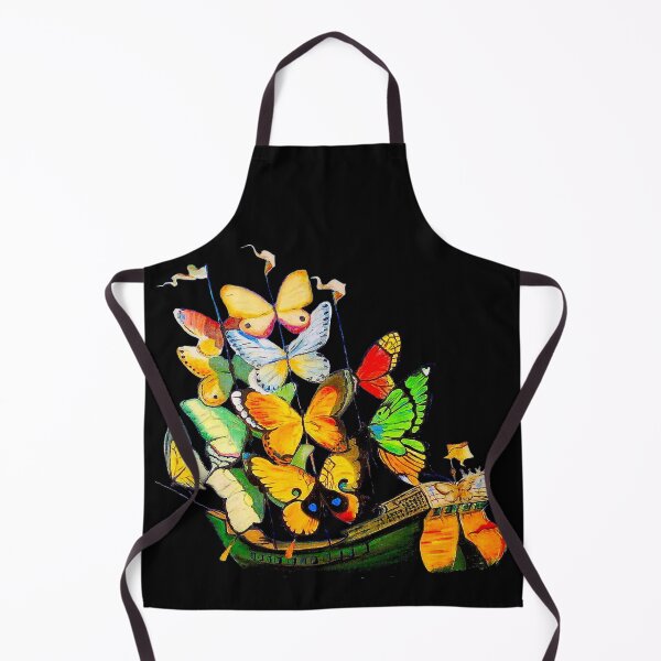 Item preview,  Vintage Butterfly Ship on Black Art Print designed and sold by posterbobs.