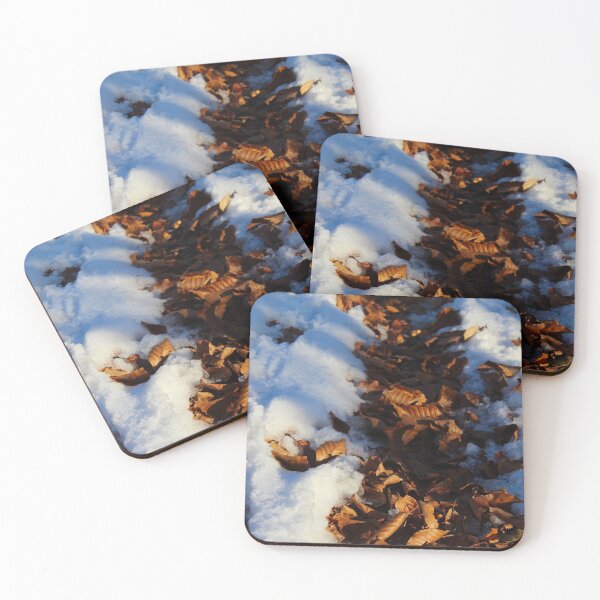 Item preview, Snow and dry leaves left after autumn designed and sold by Mahirov Shop.