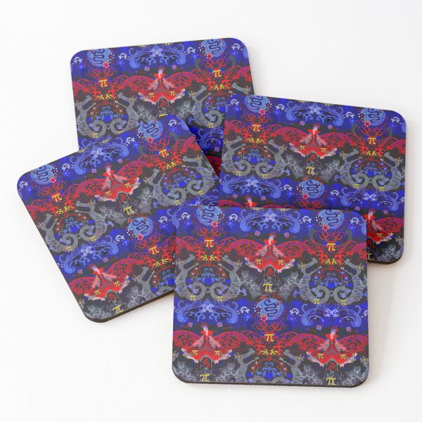 Item preview, Polyamory Dragon Damask -- Polyamorous Pride Flag Colors designed and sold by ArgyleImp.