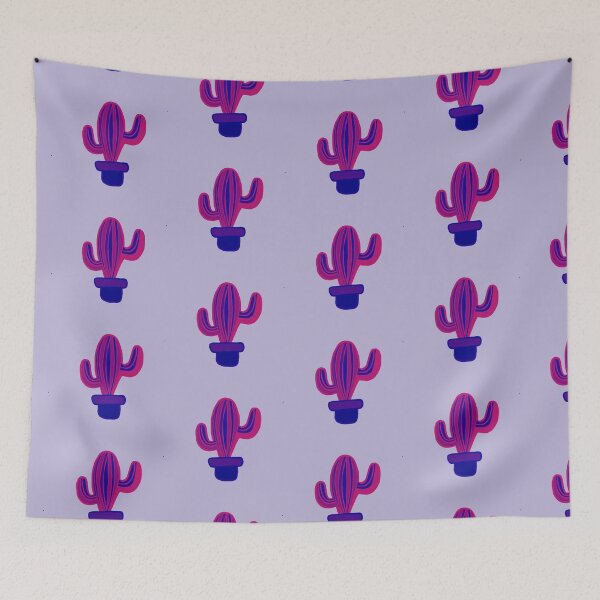 Item preview, Fluorescent cactus (pink and blue) designed and sold by Attenborough_Fan.