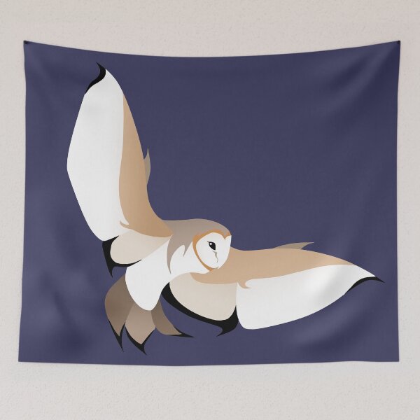 Item preview, Owl in Flight in Navy designed and sold by AnazenArt.