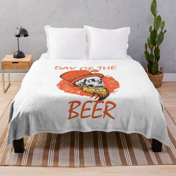 Item preview, Funny skull Day of the beer Saint patrick day tee designed and sold by TheFlipRepublic.