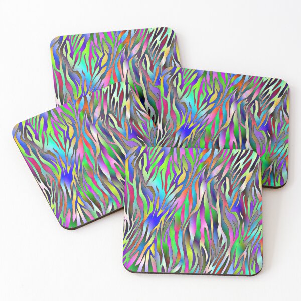 Item preview, Trippy Zebra rainbow pattern designed and sold by Crystalsgraphix.