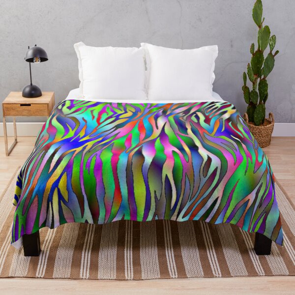 Item preview, Trippy Zebra rainbow pattern designed and sold by Crystalsgraphix.