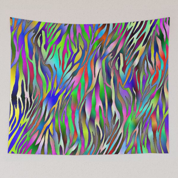 Item preview, Trippy Zebra rainbow pattern designed and sold by Crystalsgraphix.