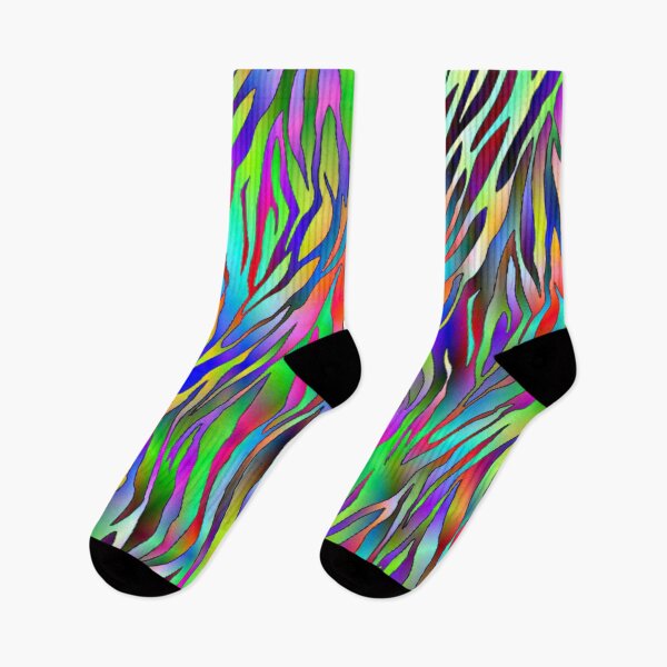 Item preview, Trippy Zebra rainbow pattern designed and sold by Crystalsgraphix.