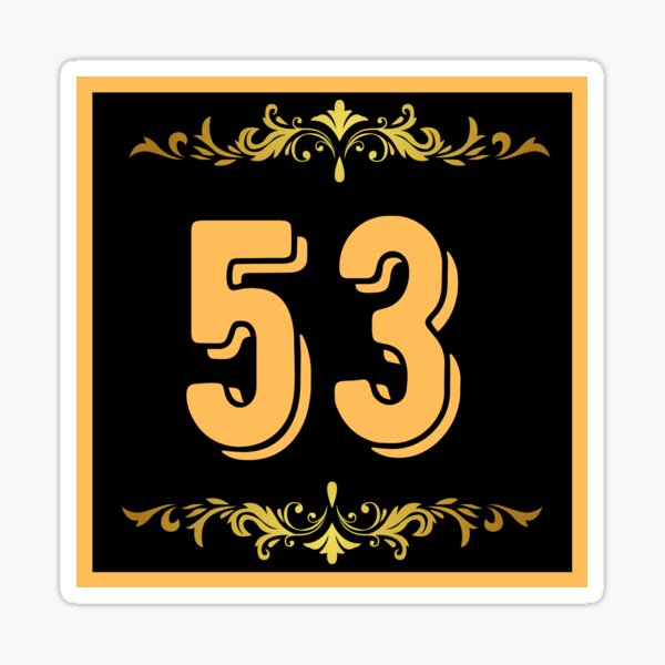 Vista previa del artículo con la obra «Número 53», diseñado y vendido por HappinessWorld.