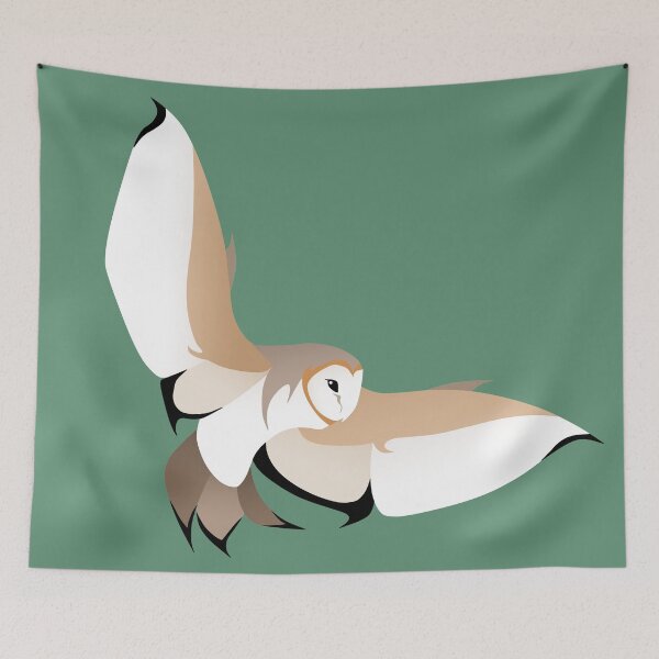 Item preview, Owl in Flight in Green designed and sold by AnazenArt.
