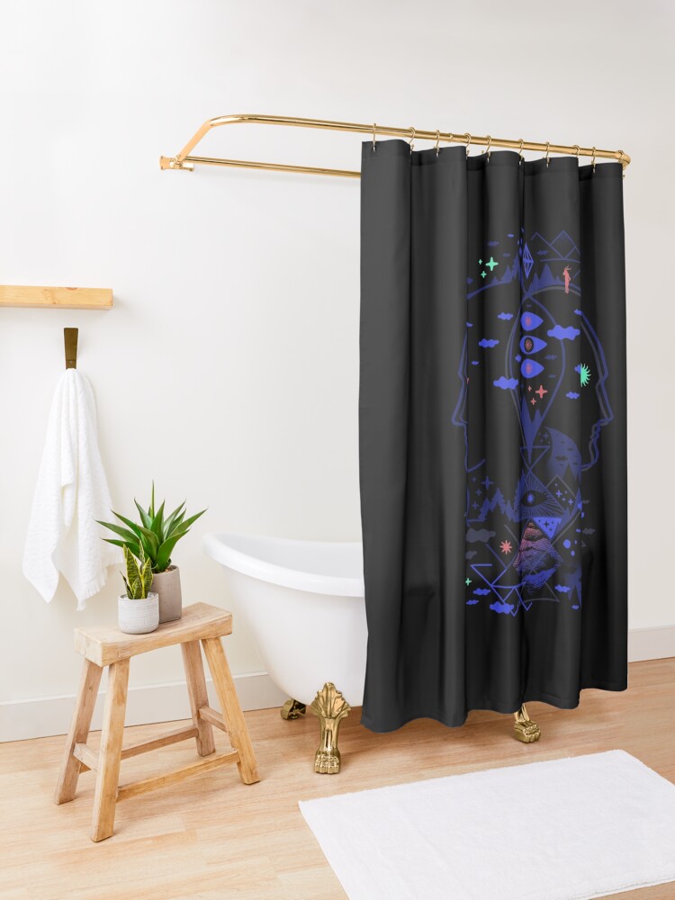 Alternate view of Individualistic Shower Curtain