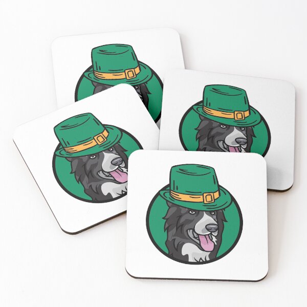 Item preview, Border Collie Leprechaun St Patricks Day Dog designed and sold by TheFlipRepublic.