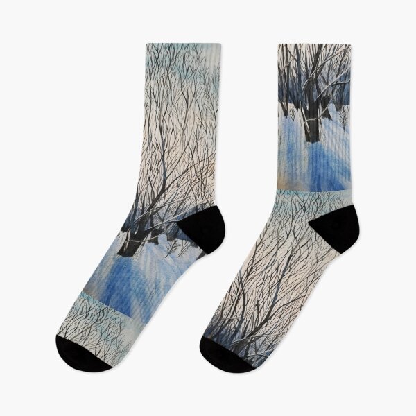 Item preview, Painting of trees in the winter sunshine and snow.  designed and sold by esvb.