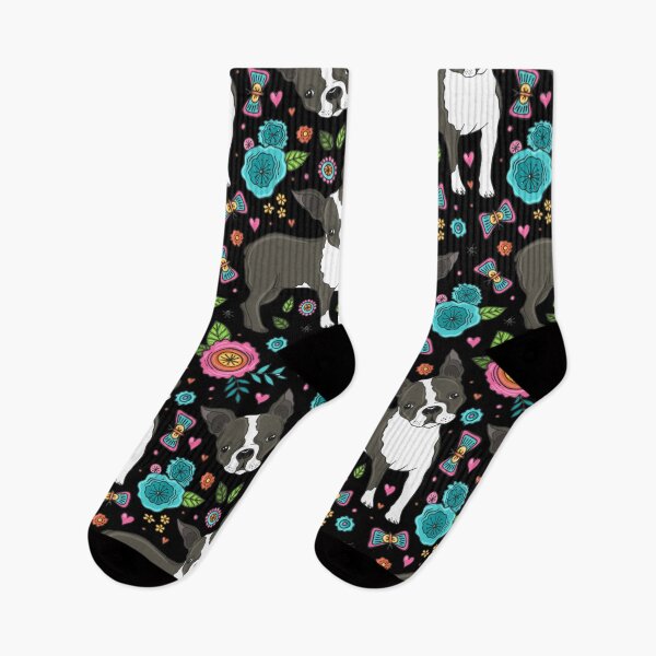 Item preview, Boston Terrier sounded with flowers  designed and sold by THISPUGVIBE.