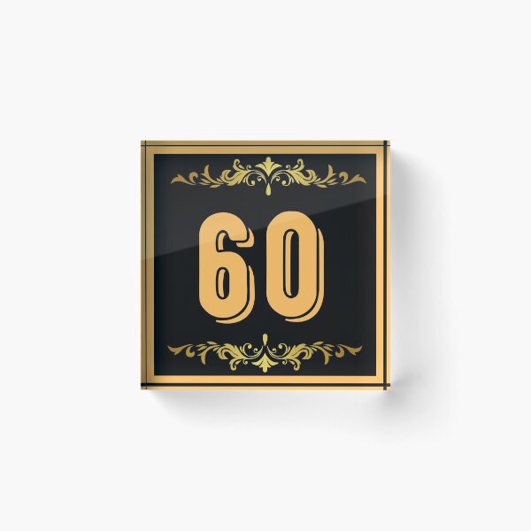 Item preview, Number 60 designed and sold by HappinessWorld.