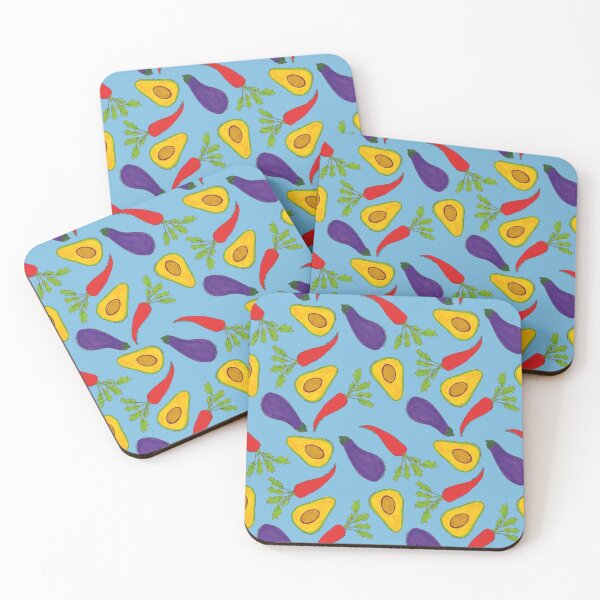 Item preview, Veggie Mix in Blue designed and sold by wolflenoa.